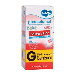 Paracetamol 100mg/Ml Bebe Suspensao Oral 15ml - Ems Generico