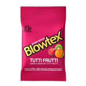 Preservativos Com Sabor E Aroma De Tutti Frutti Blowtex 3u