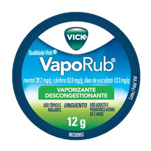 Vaporizante Descongestionante Vaporub Vick 12g