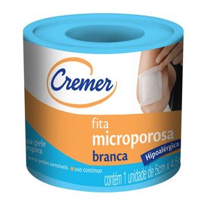Fita Microporosa Hipoalergica Branca Cremer 5cm X 4,5m