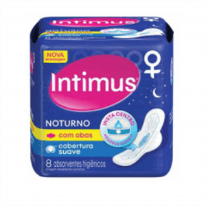 Absorvente Com Abas Noturno Cobertura Suave Intimus Gel 8u