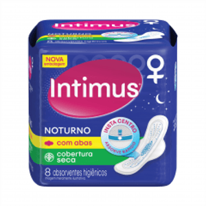Absorvente Com Abas Noturno Cobertura Seca 8u Intimus