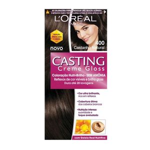 Tintura Creme 400 Castanho Natural Sem Amonia Casting Creme Gloss