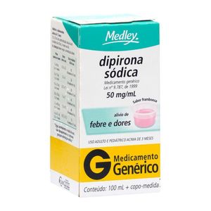 Dipirona Sodica 50mg/Ml Soluçao Oral 100ml - Medley Generico