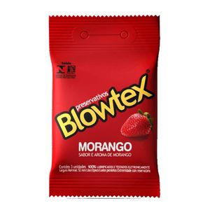 Preservativos Com Sabor E Aroma De Morango Blowtex 3u