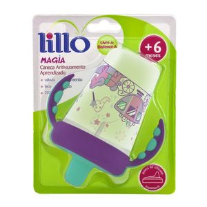 Caneca Antivazamento Aprendizado + 6 Meses Magia Menina Lillo 207ml