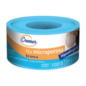 Fita Microporosa Hipoalergica Branca Cremer 2,5cm X 4,5m