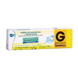 Sulfato De Neomicina 5mg/G + Bacitracina 250ui/G Pomada 15g - Ems Generico