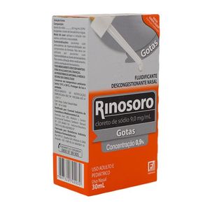 Rinosoro 0,9% Soluçao Nasal Gotas 30ml