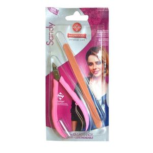 Kit De Cuidado Para Unhas Alicate De Cuticula Flex Sandy + Lixa Mundial