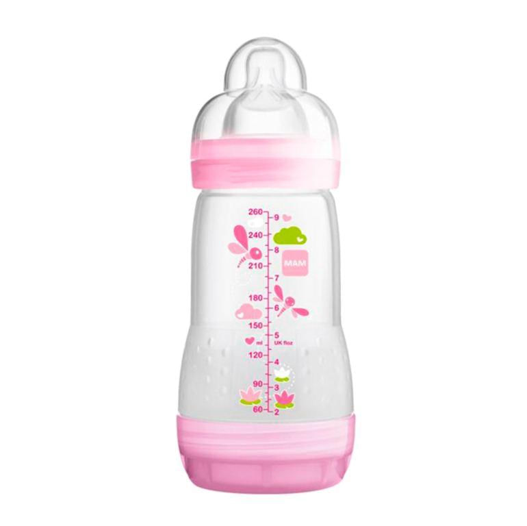 mamadeira-ortodontica-first-bottle-bico-fluxo-lento-menina-mam-260ml