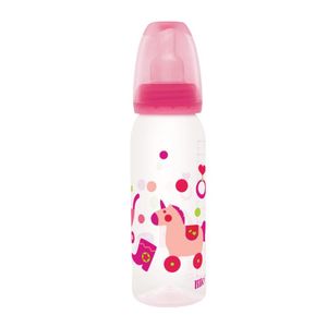 Mamadeira Silicone Naturform Divertida Rosa Lillo 240ml