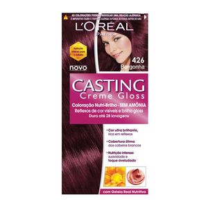 Tintura Creme 426 Borgonha Sem Amonia Casting Creme Gloss
