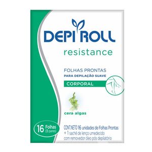 Folhas Prontas Para Depilaçao Corporal Algas Resistance 16u