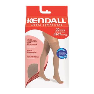 Meia 7/8 Media Compressao Sem Ponteira Cor Mel Kendall Tamanho Grande