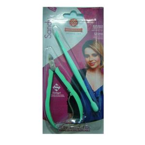 Kit De Cuidado Para Unhas Alicate De Cuticula Flex Sandy + Espatula Mundial
