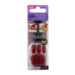 Unhas Postiças Autocolantes Comprimento Medio Camera Ready Impress 24 und