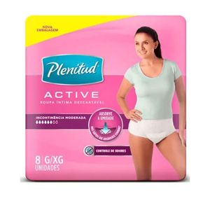 Roupa Intima Feminina Active G/Xg 8u Plenitud
