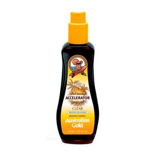 Acelerador De Bronzeado Dark Tanning Accelerator Spray Gel Clear Australian Gold 125ml