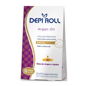 Folhas Prontas Para Depilaçao Facial Argan Oil 16u