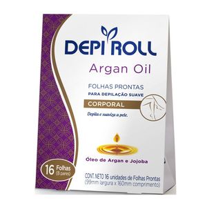 Folhas Prontas Para Depilaçao Corporal Argan Oil 16u