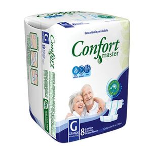 Fralda Geriatrica Confort Master Tamanho Grande 8u