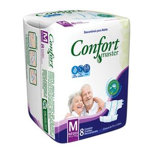 Fralda Geriatrica Confort Master Tamanho Medio 8u
