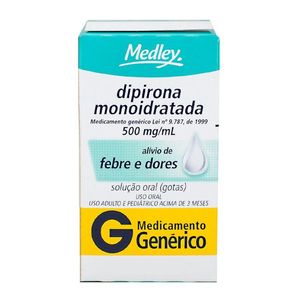 Dipirona Sodica 500mg/Ml Soluçao Oral Gotas 20ml - Medley Generico