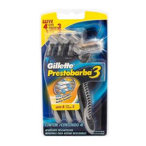 Aparelho De Barbear Prestobarba3 Gillette Leve 4 Pague 3