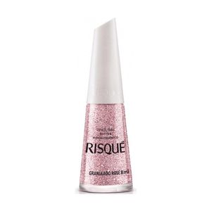 Esmalte Glitter Granulado Rose  8ml Risque