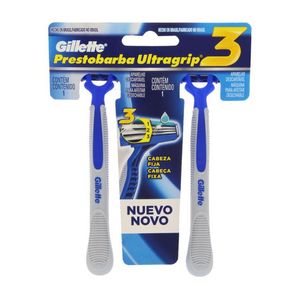 Aparelho De Barbear Prestobarba Ultragrip 3 Com 2 Unidades Gillette