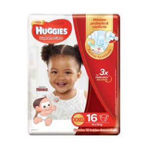 Fralda Huggies Supreme Care Tamanho Extra Extra Grande 16 Unidades