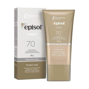 Protetor Solar Episol FPS70 Pele Extra Clara Color 40g