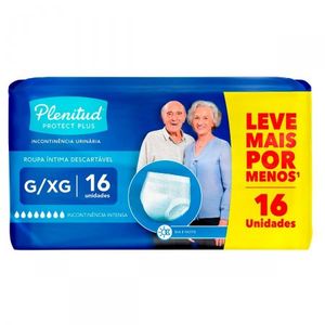Fralda Geriatrica Protect Plus Plenitud G/Xg 16 Und