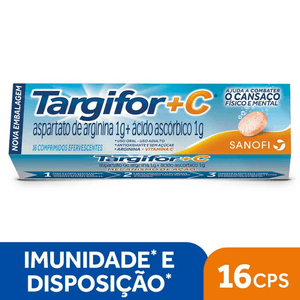 Vitamina C Com Arginina Targifor + C 16 Comprimidos Efervescentes