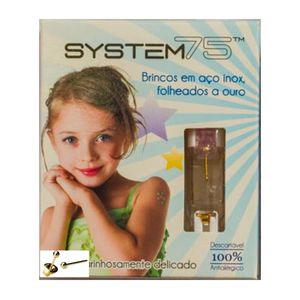 Brinco Infantil Baby System 75 Studex Bolinha Dourada