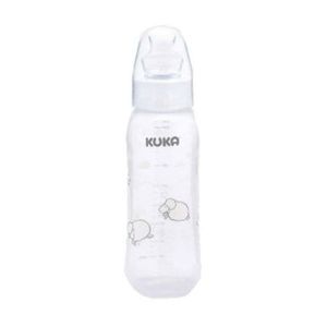 Mamadeira Ortodontica + 6 Meses  Natural Plus Branca 250ml Kuka