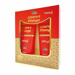 Kit Maria Diva Hidratante 200ml + Sabonete Líquido 200ml  Amora e Pitanga