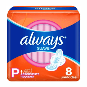 Absorvente Suave Com Abas Super Proteção Always Com 8 Unidades Tamanho P