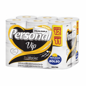 Papel Higiênico Personal Vip Folha Dupla LV12 PG11