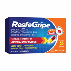 ResfeGripe 400+4+4mg 20 Cápsulas
