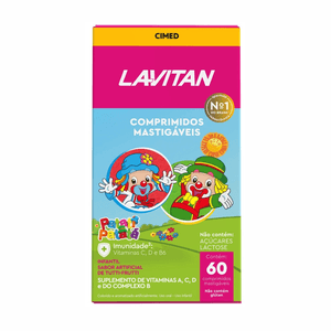 Lavitan Kids Sabor Tutti-Frutti com 60 Comprimidos
