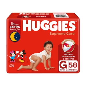 Fralda Supreme Care Huggies Tamanho G 58un Hiper