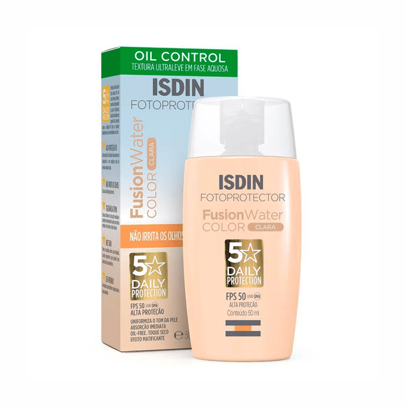Protetor-Solar-Facial-Isdin-Fusion-Water-Color-Cor-Clara-FPS-50-Isdin-50ml
