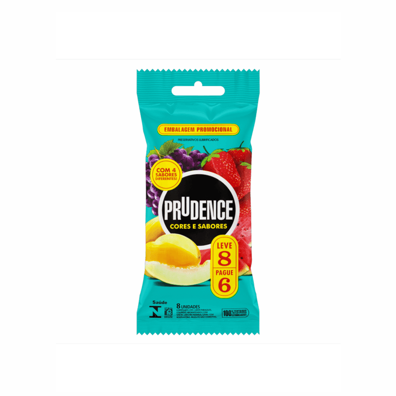 Preservativo-Lubrificado-Cores-e-Sabores-Mix-Sabores-8-Unidades--Prudence
