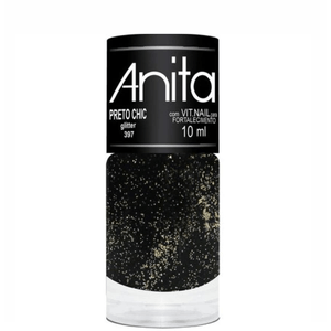 Esmalte Anita Glitter Preto Chic