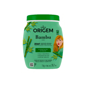 Creme de Hidratação Origem Bambu 2 em 1 - Fortalecedor Capilar - 1kg - Nazca