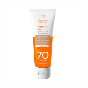 Protetor Solar Facial Actine FPS70 - Com cor - Pele Morena - 40g