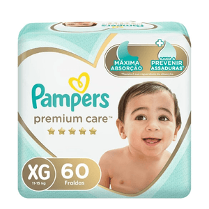 Fralda Pampers Premium Care XG - 60 unidades