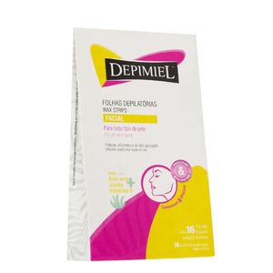 Folha depilatória Facial Depimiel Aloe Vera - 16unidades